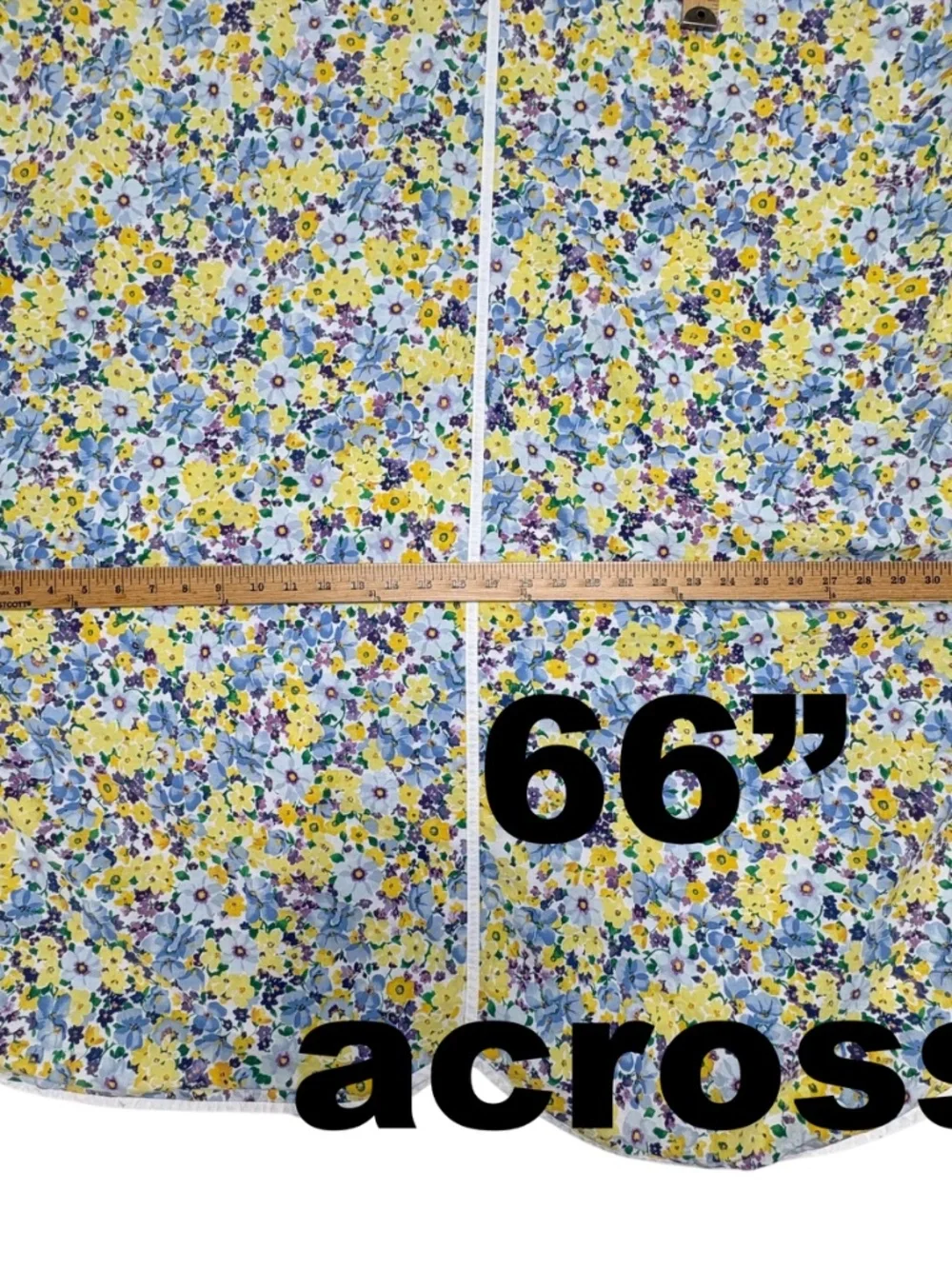 Tommy Hilfiger Cotton Shower Curtain Ditsy Floral 66x70 Cottage Farmhouse Blue